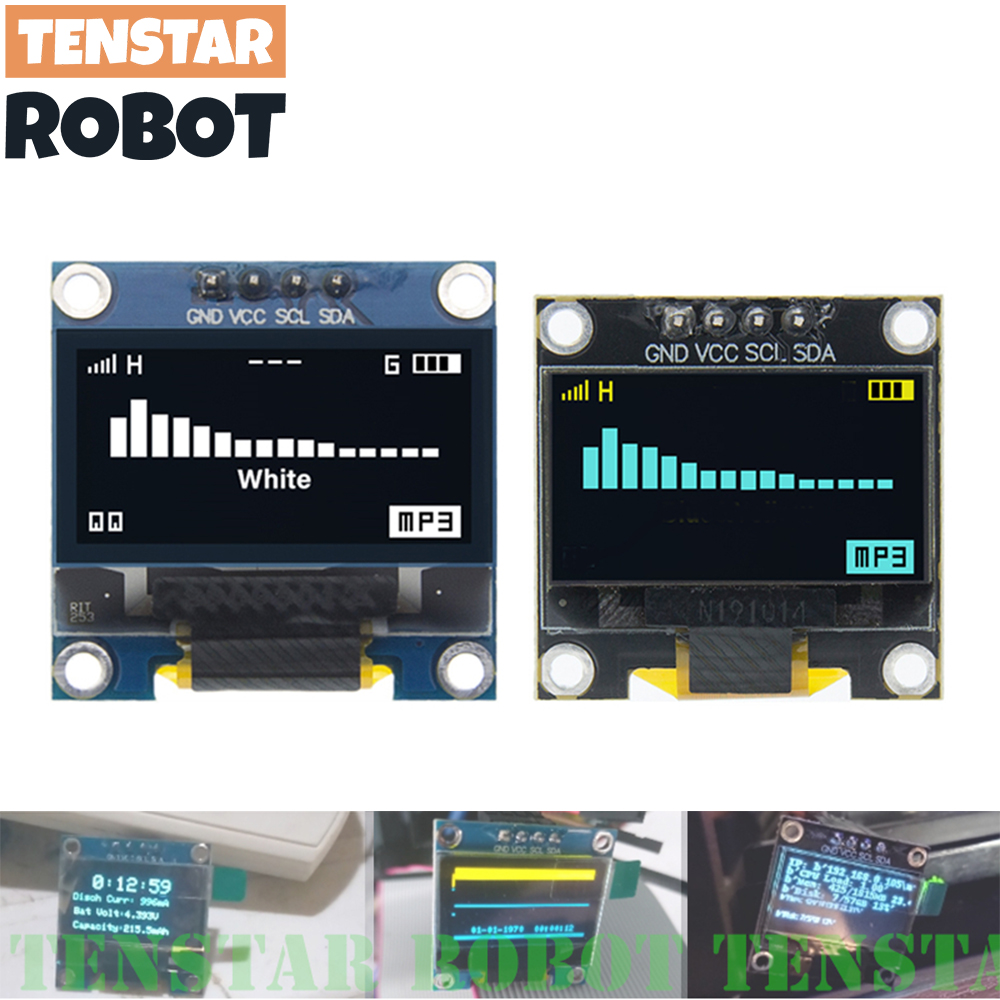 Ssd1306 - TENSTAR 0,96 inch OLED SSD1306 wit/blauw/geel