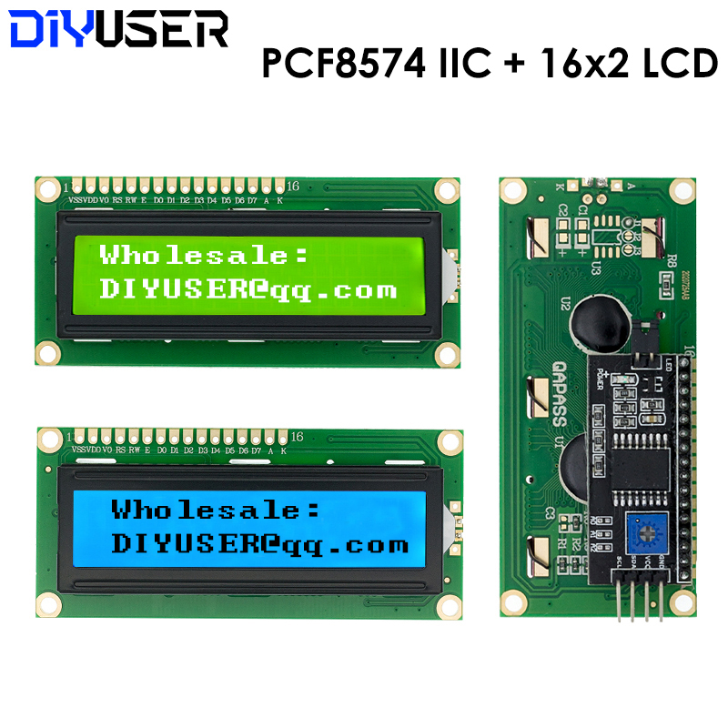 Lcd 1602 - LCD1602 1602 LCD-module Blauw/geelgroen scherm 16x2