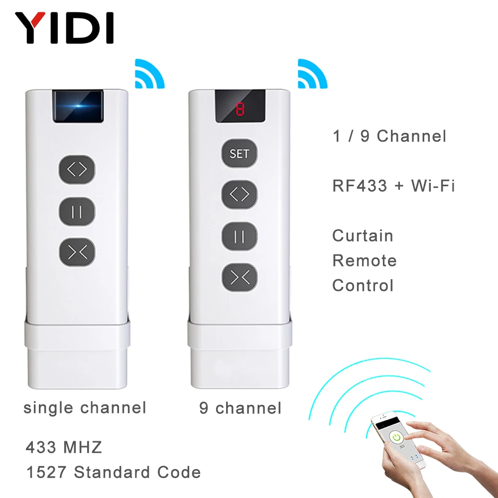 Relay Module 1 Channel - 9/1 Kanaals RF433 Afstandsbediening voor WiFi