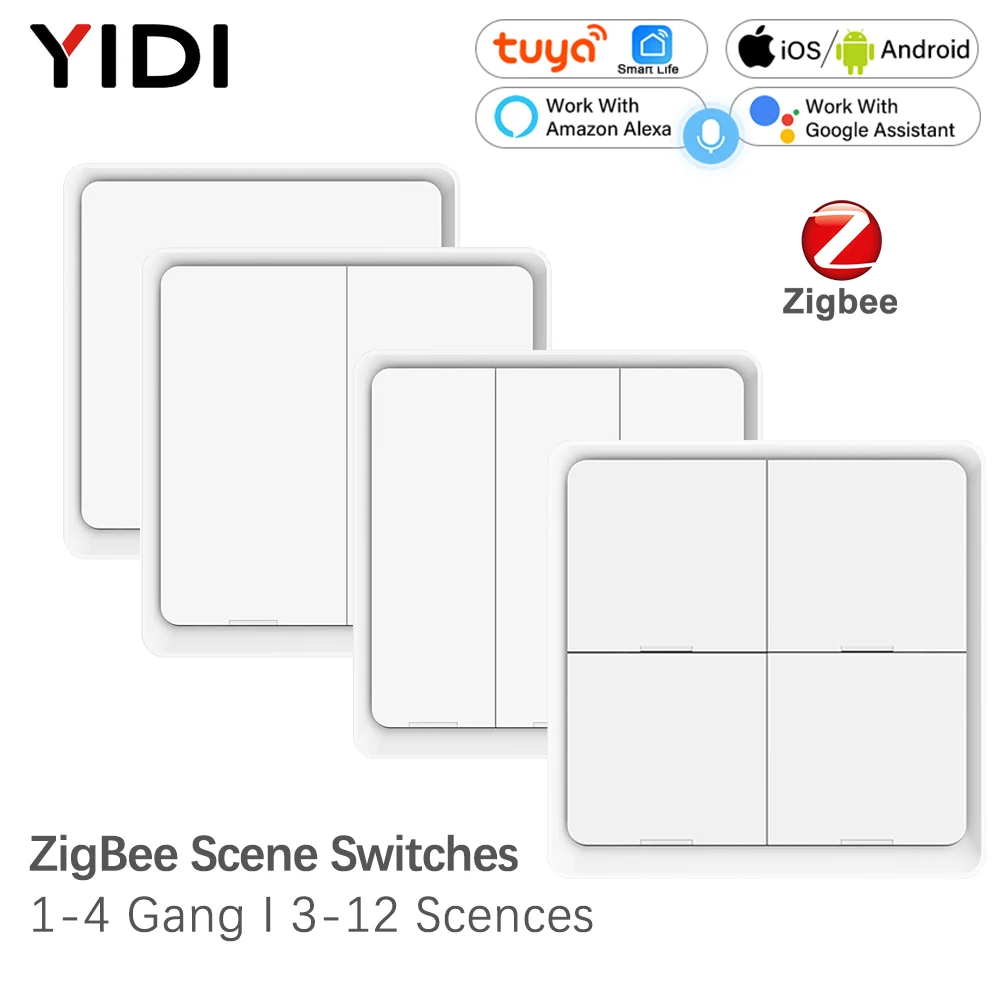 Relay Module 1 Channel - Zigbee Draadloze 4 Gang 12 Scène
