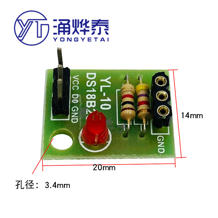 Ds18B20 - Temperatuursensormodule Geen DS18B20 Thermometer Interfacekaart DIY-projecten