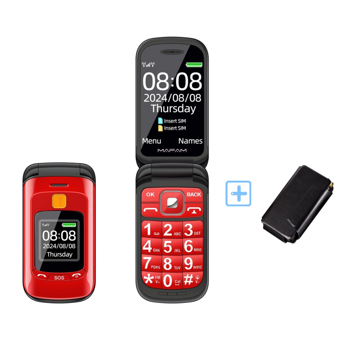 Tft Display 2.4 - Mafam F899 Senior Flip-functie Telefoon Twee