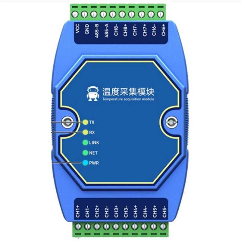 Thermocouple Module K Type - A27F-Temperatuurmeetmodule 8-weg Modbus RS485 Type K