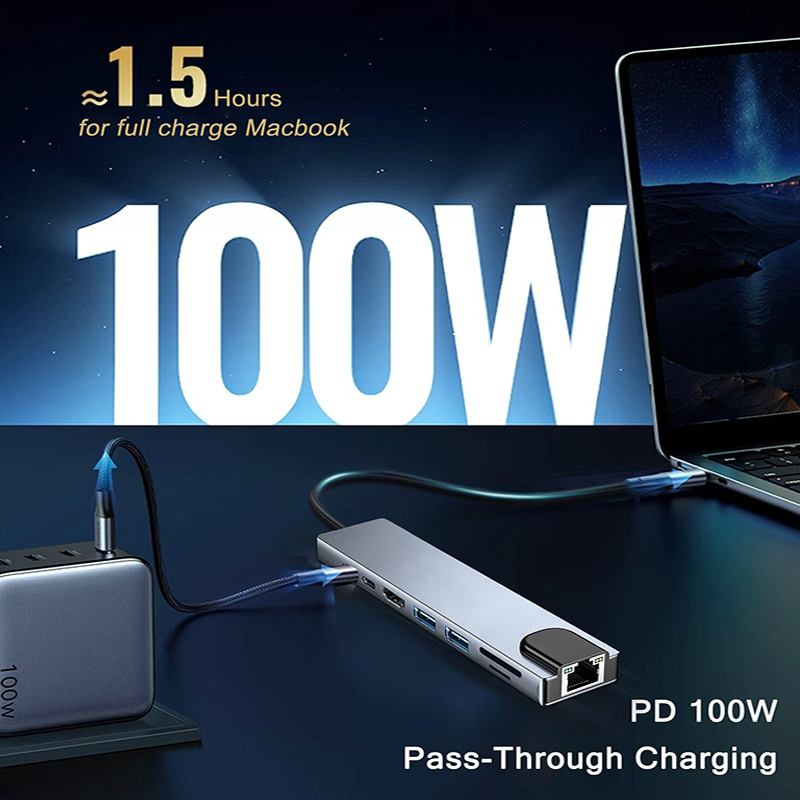 8-in-1 USB Type C-hub voor Mac - Sd Card Module recensie en prijs