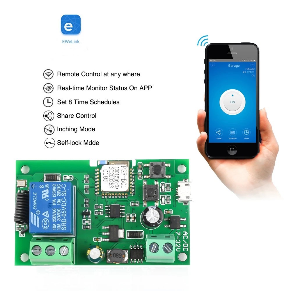 Ewelink AC/DC 5 V 7 V-32 V 1 K - Relay Module 1 Channel recensie en prijs