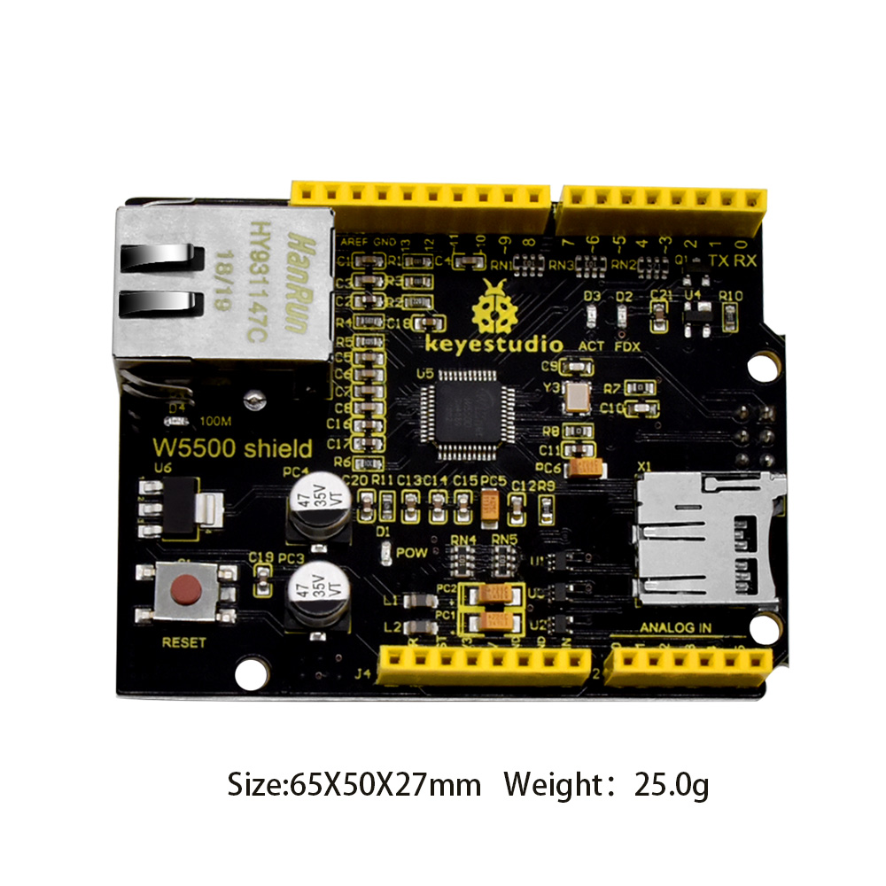 Keyestudio W5500 Ethernet Shie - Ethernet W5500 recensie en prijs