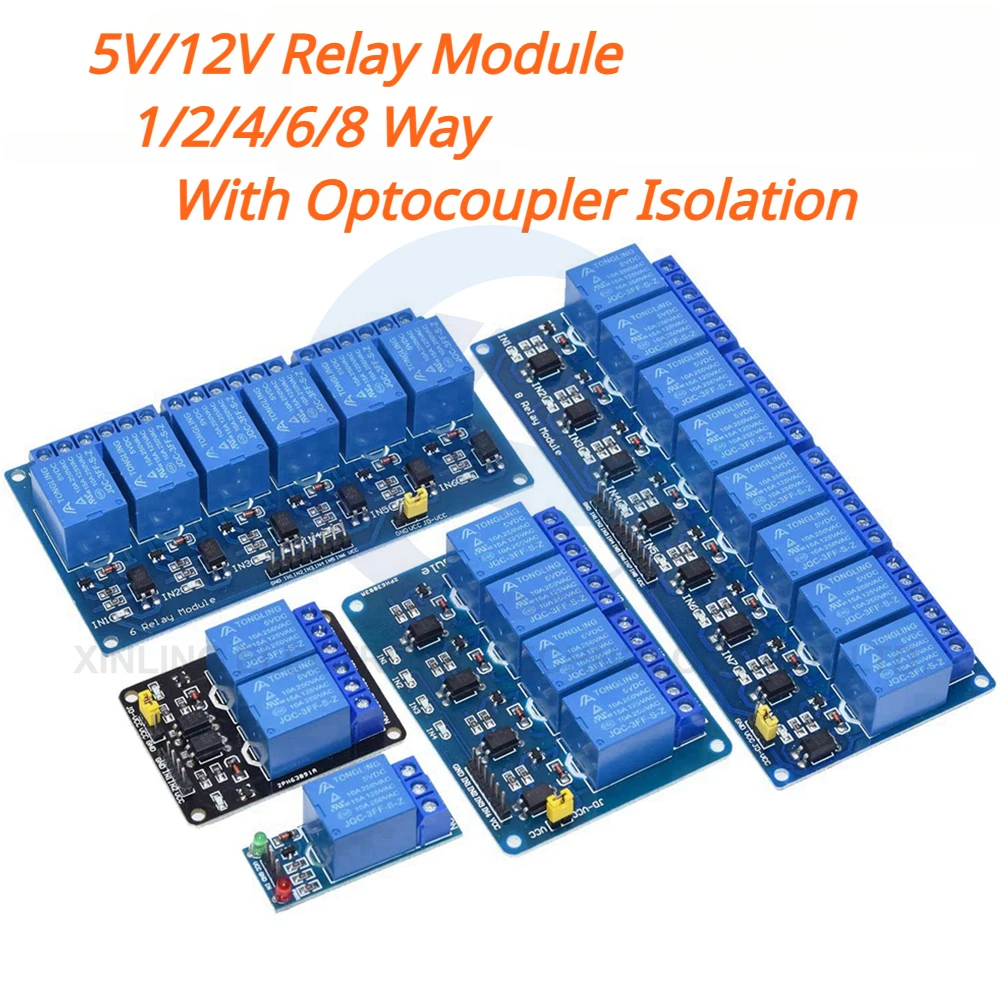 5/12V 1/2/4/6/8 Kanaals Relais - Relay Module 1 Channel recensie en prijs