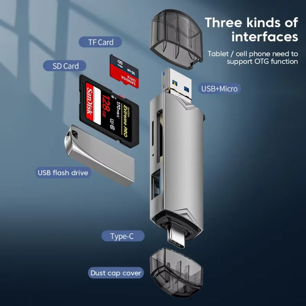 6-in-1 USB 3.0 OTG-kaartlezer  - Sd Card Module recensie en prijs