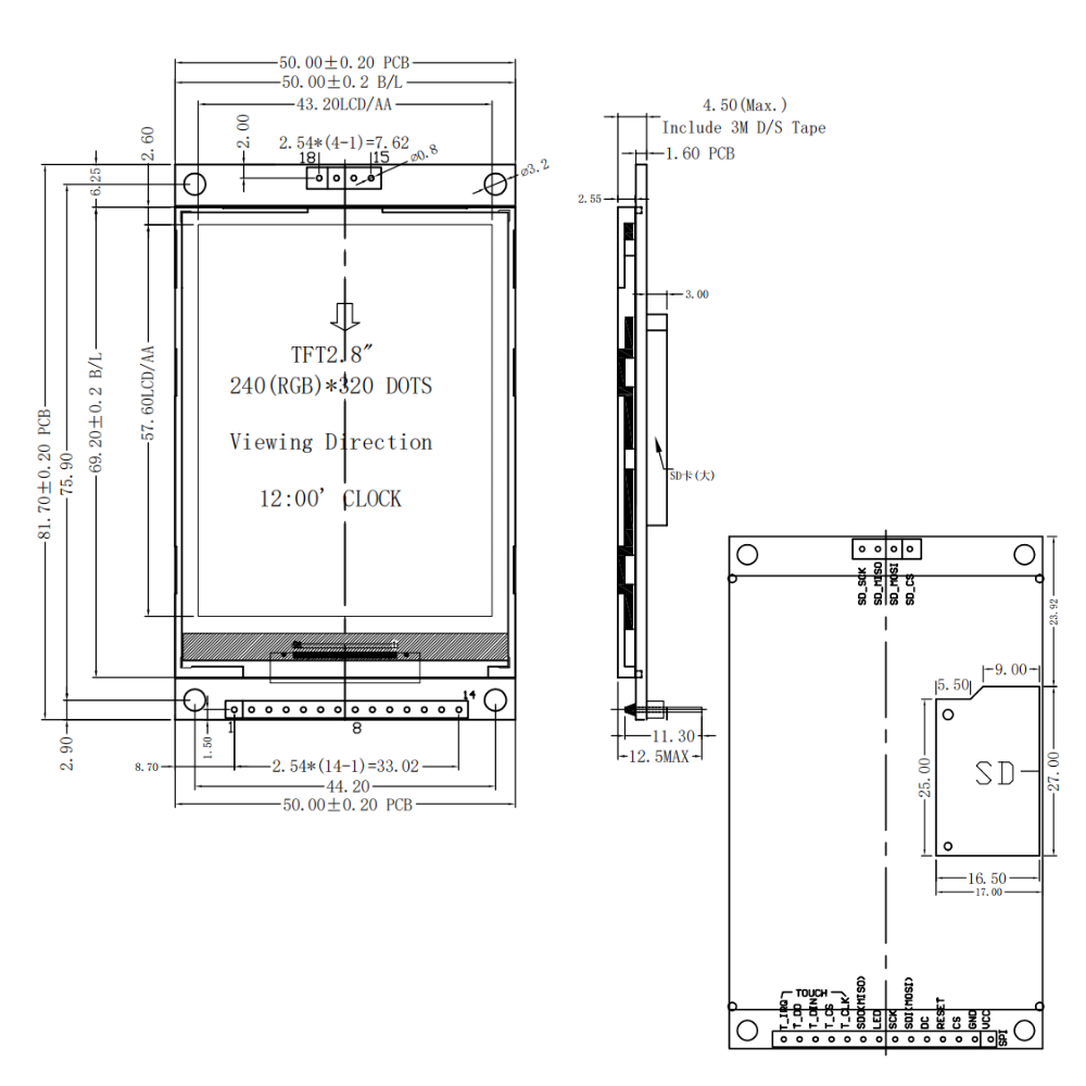 2,8 inch TFT LCD-displaymodule - Ili9341 recensie en prijs